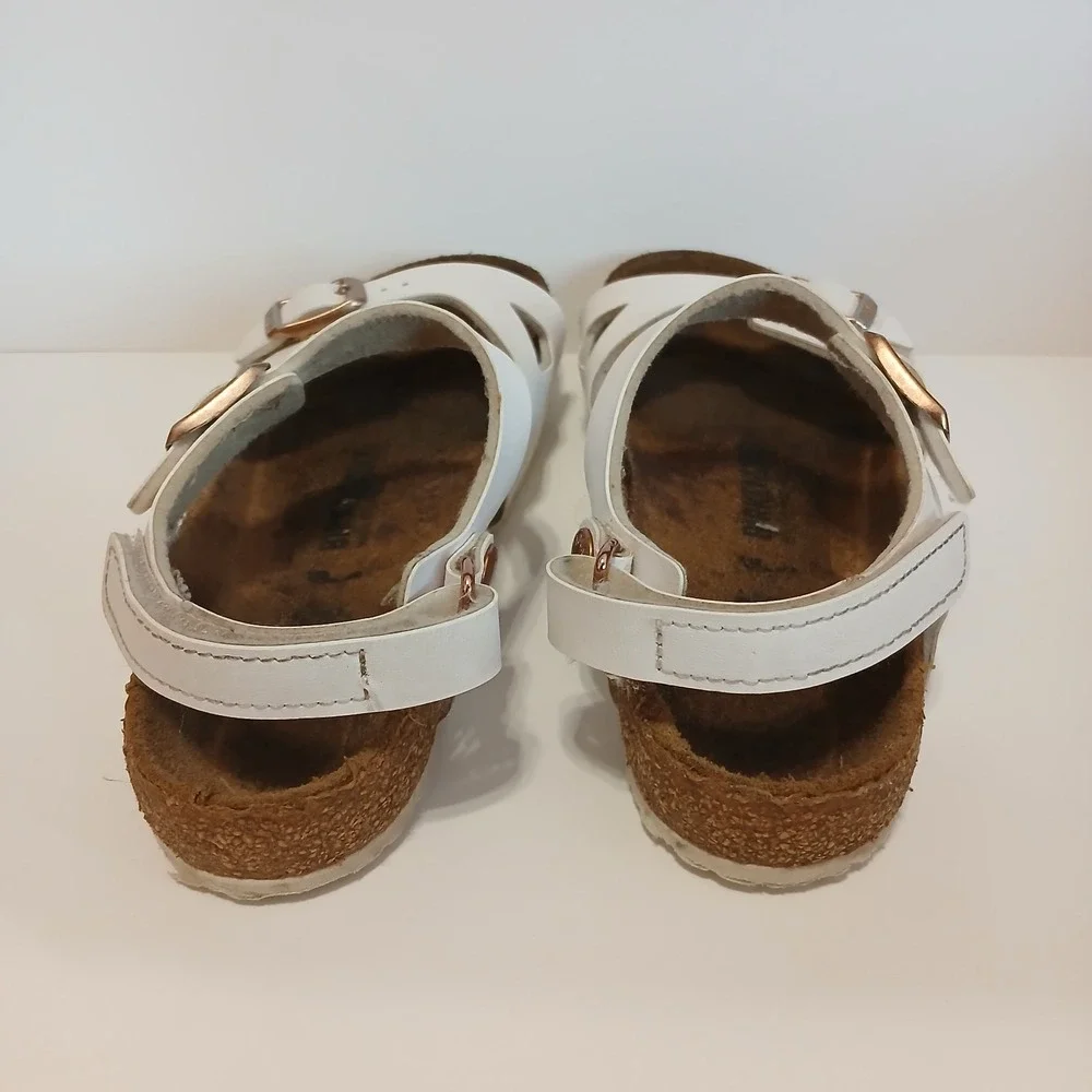 BIRKENSTOCK Rio Sandals Kids Size 1 White Birko-Flor Comfort